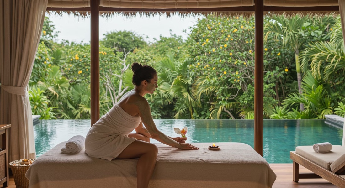 The jungle does part of the work. Recovery and rest are easier when the setting is calm, green and entirely private.